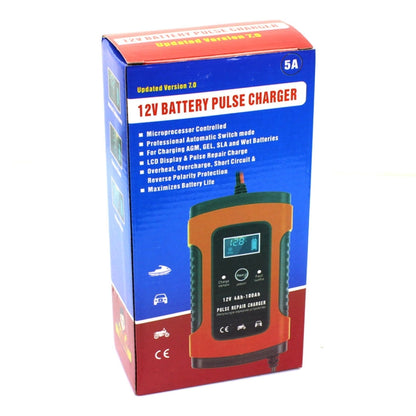 FOXSUR 12V 6A เครื่องชาร์จแบตเตอรี่อเนกประสงค์อัจฉริยะสำหรับรถยนต์รถจักรยานยนต์, ความยาว: 55 ซม., ปลั๊ก US, US Plug, US Plug (Yellow)