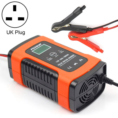 เครื่องชาร์จแบตเตอรี่อเนกประสงค์อัจฉริยะ 12V 6A สำหรับรถยนต์รถจักรยานยนต์ ความยาว: 55 ซม. ปลั๊ก UK, UK Plug (Red), UK Plug (Yellow)