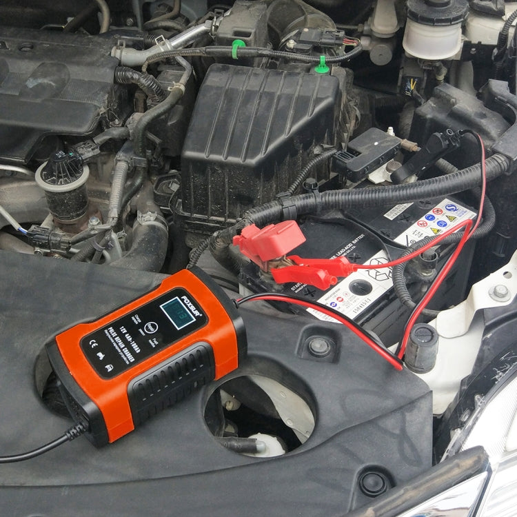 เครื่องชาร์จแบตเตอรี่อเนกประสงค์อัจฉริยะ 12V 6A สำหรับรถยนต์รถจักรยานยนต์ ความยาว: 55 ซม. ปลั๊ก UK, UK Plug (Red), UK Plug (Yellow)