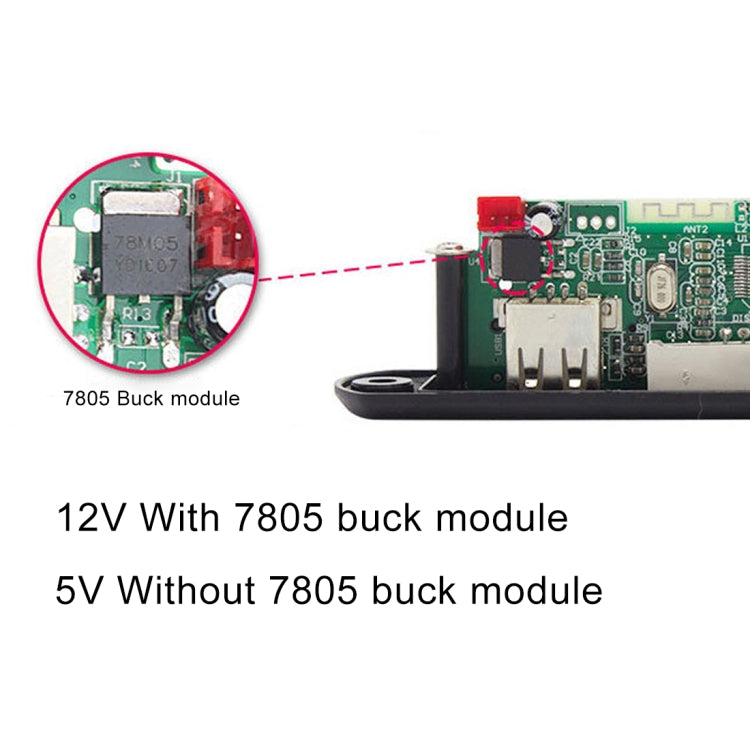 รถ 12V เสียงเครื่องเล่น MP3 ถอดรหัสคณะกรรมการวิทยุ FM TF USB 3.5 มม.AUX,ไม่มีบลูทูธและการบันทึก, without Bluetooth and Recording