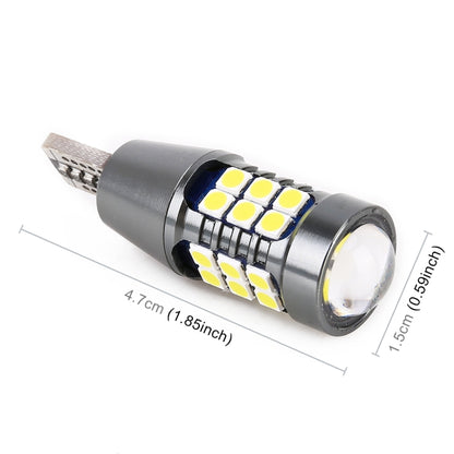 2 ชิ้น T15 DC9-16V / 7.5W / 6000K / 600LM รถยนต์ไฟถอยหลังอัตโนมัติ 27LEDs หลอดไฟ SMD-3030, T15 DC9-16V / 7.5W