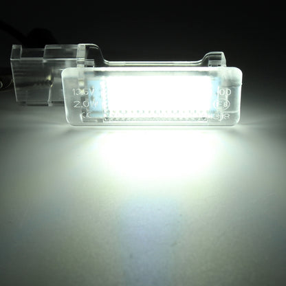 2 ชิ้น DC12V / 1.5 วัตต์ / 6000K / 100LM รถที่วางเท้าไฟช่องวางเท้าโคมไฟโคมไฟที่นั่ง 18LEDs SMD-3528 โคมไฟสำหรับโฟล์คสวาเกน, Car Foot Nest Lights