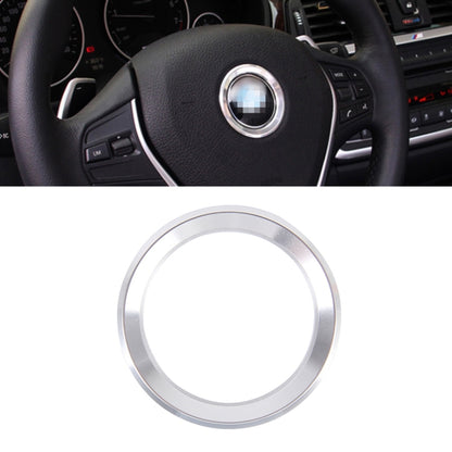 สติกเกอร์ฝาครอบแหวนตกแต่งพวงมาลัยอลูมิเนียมอัลลอยด์สำหรับ BMW