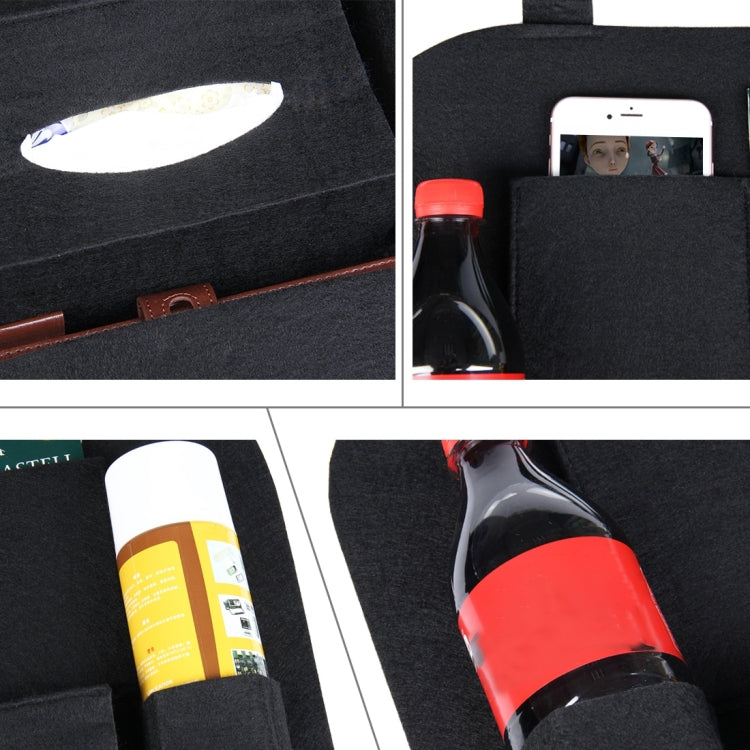 KANEED Auto Car Backseat Organizer Multi-Pocket กระเป๋าเดินทางสำหรับแว่นตากันแดดโทรศัพท์เนื้อเยื่อเครื่องดื่มเครื่องดื่มกระป๋อง, Storage Bag