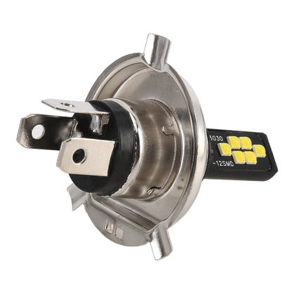2 PCS H4 DC9-16V / 3.5W(H) 1.1W(L) / 6000K / 320LM ไฟตัดหมอกรถยนต์อัตโนมัติ 12LEDs หลอดไฟ SMD-ZH3030 พร้อมกระแสไฟคงที่, H4