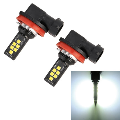 2 ชิ้น H11 DC9-16V / 3.5W / 6000K / 320LM ไฟตัดหมอกรถยนต์อัตโนมัติ 12LEDs หลอดไฟ SMD-ZH3030 พร้อมกระแสไฟคงที่, H11