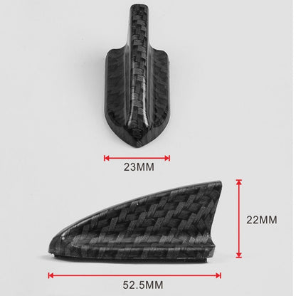 10 ชิ้น Universal รถคาร์บอนไฟเบอร์ Shark Fin Diffuser Vortex เครื่องกำเนิดไฟฟ้าหลังคาสปอยเลอร์, Carbon Fiber