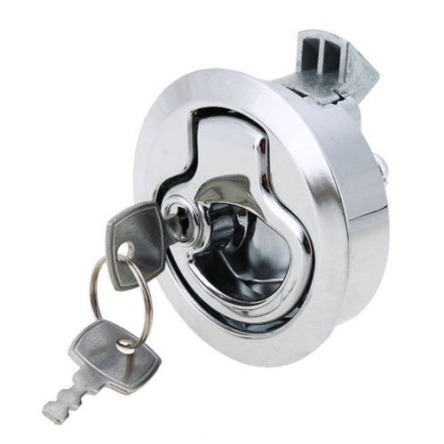 RV/Yacht/ห้องน้ำประตู Catch LATCH Release ตู้ประตูลิ้นชักตู้ Locker พร้อมกุญแจ, Washroom Door Catch Latch (Silver)