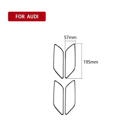 4 ชิ้นรถคาร์บอนไฟเบอร์ที่เท้าแขนด้านในกรอบตกแต่งสำหรับ Audi A3, Inner Armrest