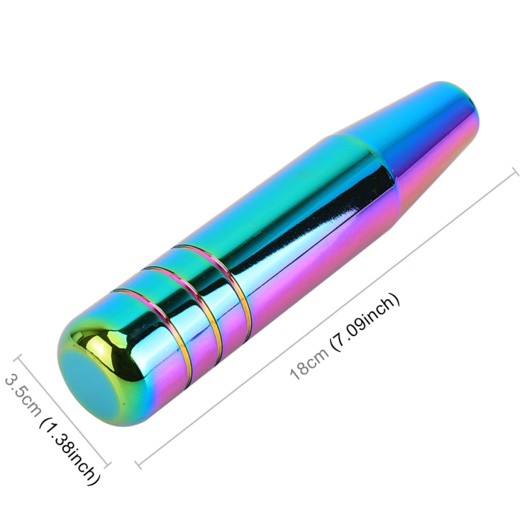 Universal สีสันแถบยาวรูปร่างเกียร์รถเกียร์ Shift Knob ดัดแปลง Shifter Lever Knob, ความยาว: 18 ซม, Length: 18cm (Colorful)