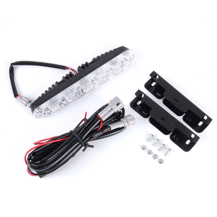 2 ชิ้น LD-006 5730-6SMD 12W 1200LM 7000K แสงสีขาวไฟวิ่งกลางวัน DC 12V, White Light+12W 1200LM/7000K