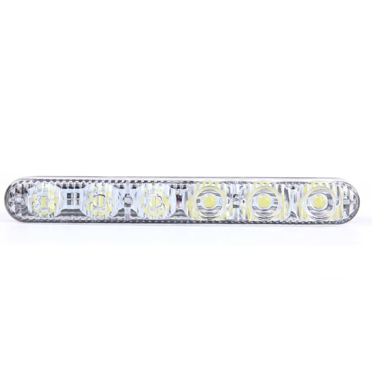 2 ชิ้น LD-006 5730-6SMD 12W 1200LM 7000K แสงสีขาวไฟวิ่งกลางวัน DC 12V, White Light+12W 1200LM/7000K