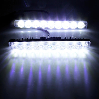 2 ชิ้น LD-008 5730-9SMD 15 วัตต์ 1500 LM 7000K แสงสีขาวไฟวิ่งกลางวัน DC 12V, White Light+15W 1500LM/7000K