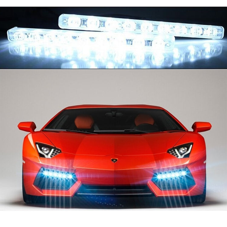 2 ชิ้น LD-008 5730-9SMD 15 วัตต์ 1500 LM 7000K แสงสีขาวไฟวิ่งกลางวัน DC 12V, White Light+15W 1500LM/7000K