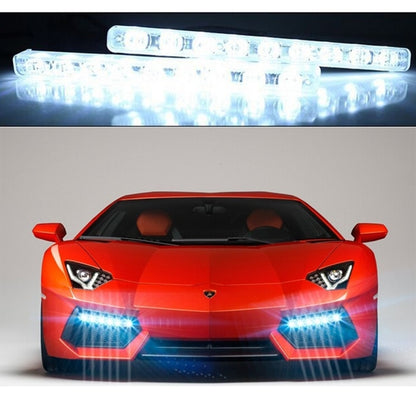 2 ชิ้น LD-008 5730-9SMD 15 วัตต์ 1500 LM 7000K แสงสีขาวไฟวิ่งกลางวัน DC 12V, White Light+15W 1500LM/7000K