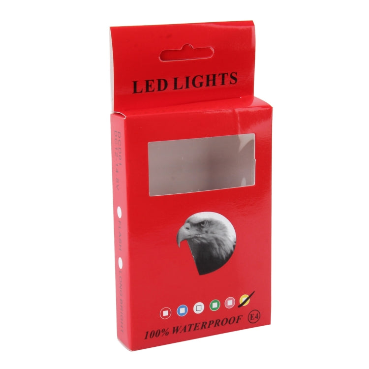 2 ชิ้น 12 โวลต์ 3 วัตต์แสงสีฟ้า Eagle Eyes LED แสงแฟลชสำหรับรถจักรยานยนต์ ความยาวสายไฟ: 90 ซม., Wire Length: 90cm