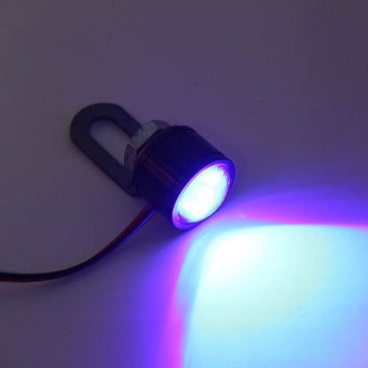 2 ชิ้น 12 โวลต์ 3 วัตต์แสงสีฟ้า Eagle Eyes LED แสงแฟลชสำหรับรถจักรยานยนต์ ความยาวสายไฟ: 90 ซม., Wire Length: 90cm