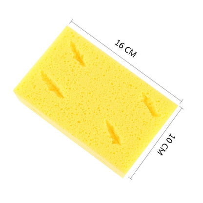 คาร์แคร์สวมทนฟองน้ำนุ่มสีน้ำตาลล้างรถแผ่นทำความสะอาด (สีเหลือง), 5 PCS Wash Cleaning Pad(Yellow)