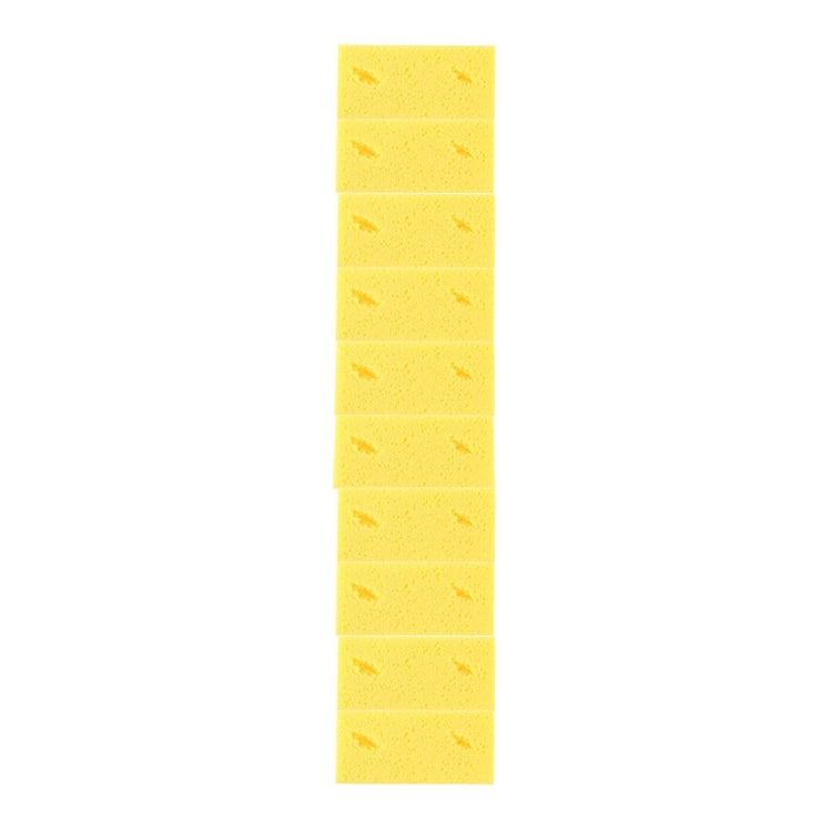 คาร์แคร์สวมทนฟองน้ำนุ่มสีน้ำตาลล้างรถแผ่นทำความสะอาด (สีเหลือง), 5 PCS Wash Cleaning Pad(Yellow)