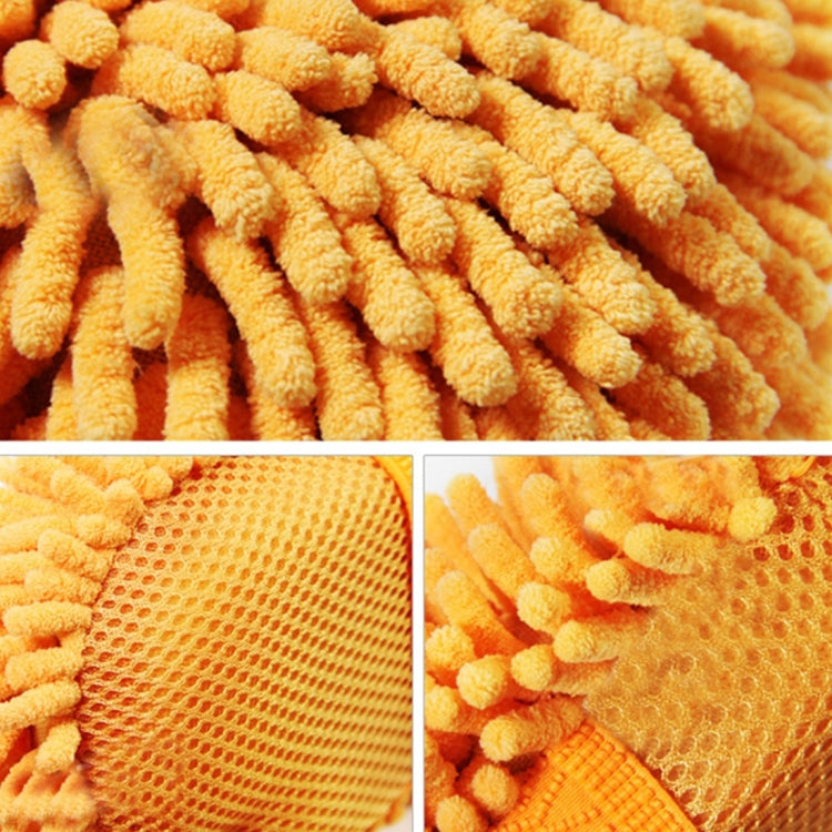 KANEED Ultrafine Fiber Chenille Anthozoan ถุงมือล้างรถอเนกประสงค์ Magic Car Brush (การจัดส่งสีแบบสุ่ม), Car Washing Gloves