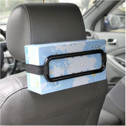 YQ-098 ที่ใส่กล่องกระดาษทิชชู่แบบแขวนสำหรับรถยนต์,สีดำ, Car Hanging Tissue Box