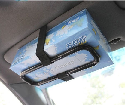 YQ-098 ที่ใส่กล่องกระดาษทิชชู่แบบแขวนสำหรับรถยนต์,สีดำ, Car Hanging Tissue Box