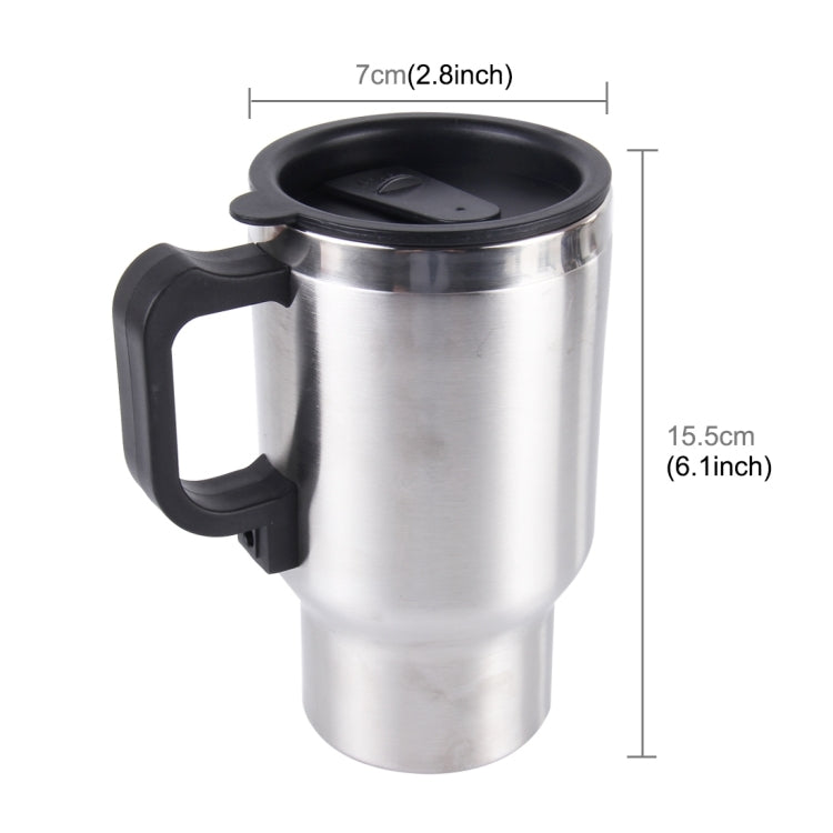 สแตนเลสแก้วอัจฉริยะไฟฟ้า 12V กาต้มน้ำไฟฟ้ารถยนต์แก้วอุ่นถ้วยกาแฟรถยนต์พร้อมที่ชาร์จไฟแช็กถ้วยทำความร้อนกาต้มน้ำฉนวนสุญญากาศเครื่องทำน้ำอุ่นแก้ว, Smart Mug