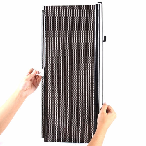 ม่านบังแดดรถยนต์แบบพับได้ สีดำ ขนาด 125 x 58ซม, 125 x 58cm Foldable Car Insulation Curtain