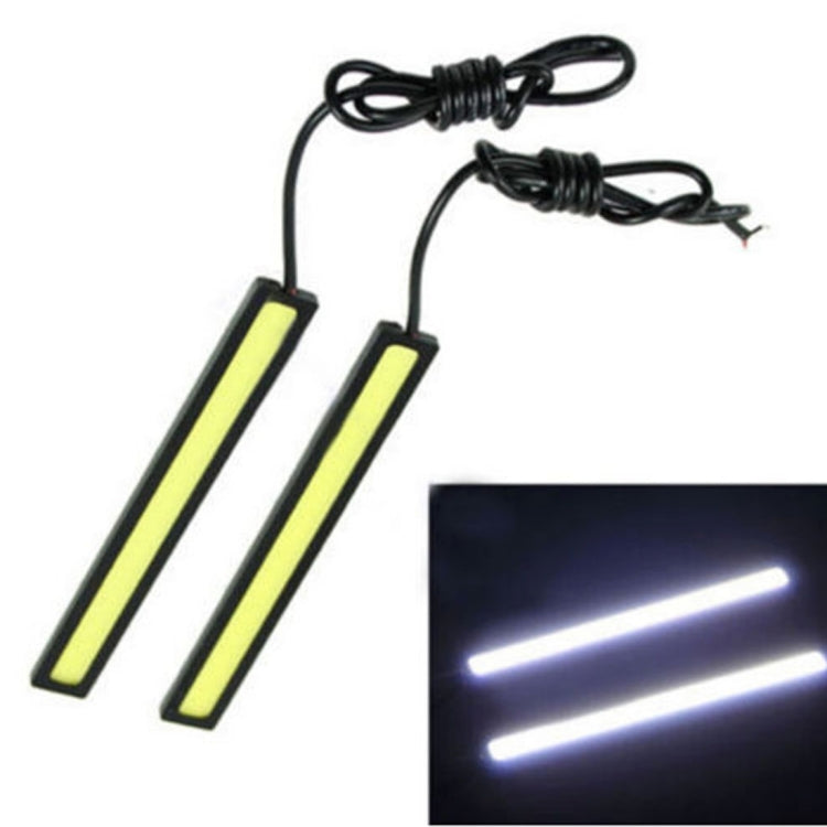 2 ชิ้น 6 วัตต์ 400 LM 6000 พัน DRL ซังแถบแสงสีขาวรถแหล่งกำเนิดแสงกันน้ำไฟวิ่งกลางวัน, DC 12 โวลต์, White Light+6W 400LM/6000K
