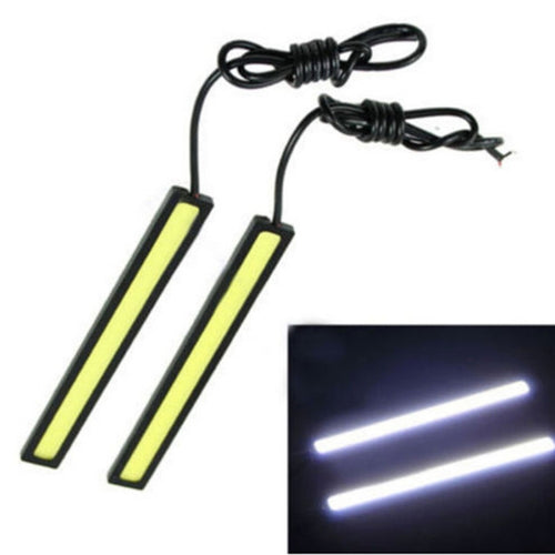 2 ชิ้น 6 วัตต์ 400 LM 6000 พัน DRL ซังแถบแสงสีขาวรถแหล่งกำเนิดแสงกันน้ำไฟวิ่งกลางวัน, DC 12 โวลต์, White Light+6W 400LM/6000K