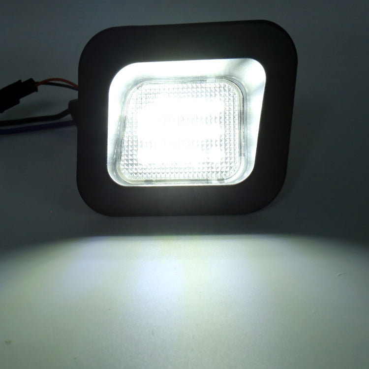 2 ชิ้น DC12V / 2W / 6000K / 120LM รถ LED ป้ายทะเบียนไฟ 18LEDs โคมไฟ SMD-3528 สำหรับ Dodge, แสงสีขาว, For Dodge
