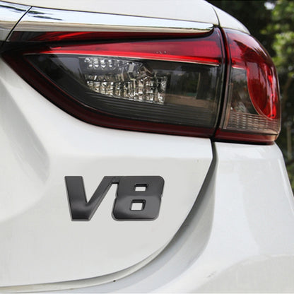 V8 Connect Shape Car สติ๊กเกอร์ตกแต่งตัวถังโลหะ Size : L, V8 Connect Shape, Size : L (Black), V8 Connect Shape, Size : L (Silver)