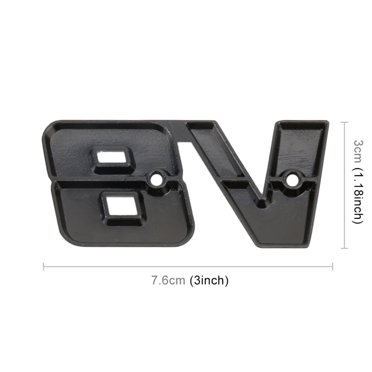V8 Connect Shape Car สติ๊กเกอร์ตกแต่งตัวถังโลหะ Size : L, V8 Connect Shape, Size : L (Black), V8 Connect Shape, Size : L (Silver)