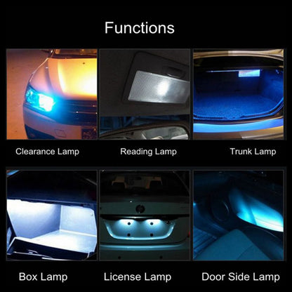 2 ชิ้น T10 / W5W / 168/194 DC12V / 1.3W / 6000K / 110LM 2LEDs ไฟ LED กวาดล้างรถ SMD-3030 พร้อมตัวถอดรหัส, 2LEDs SMD-3030