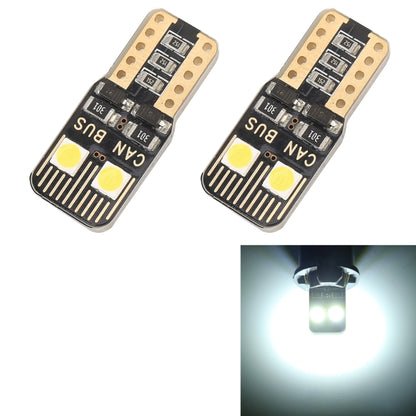 2 ชิ้น T10 / W5W / 168/194 DC12V / 1.6W / 6000K / 130LM 4LEDs ไฟ LED กวาดล้างรถ SMD-3030 พร้อมตัวถอดรหัส, 4LEDs SMD-3030