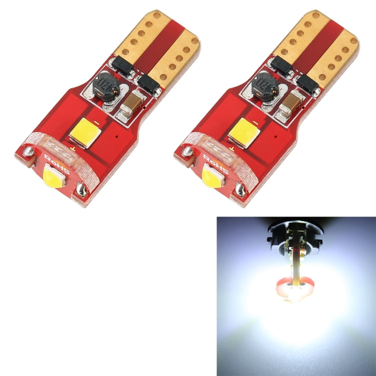 2 ชิ้น T10 / W5W / 168/194 DC12V / 1.6W / 6000K / 130LM 3LEDs SMD-3030 รถสีแดงคณะกรรมการไฟกวาดล้าง, 3LEDs SMD-3030