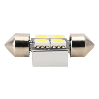 10 ชิ้น 31 มม. DC12V / 2W / 7000K / 80LM 4LEDs SMD-5050 โคมไฟอ่านหนังสือในรถยนต์, 31mm, 4LEDs SMD-5050
