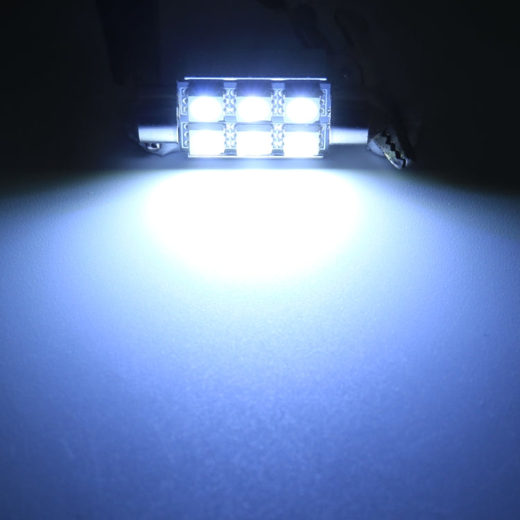 10 ชิ้น 31 มม. DC12V / 2W / 7000K / 80LM 4LEDs SMD-5050 โคมไฟอ่านหนังสือในรถยนต์, 31mm, 4LEDs SMD-5050