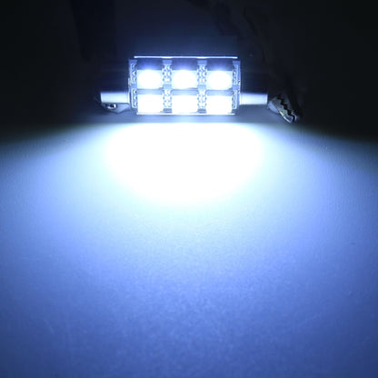 10 ชิ้น 36 มม. DC12V / 2W / 7000K / 80LM 6LEDs SMD-5050 โคมไฟอ่านหนังสือในรถยนต์, 36mm, 6LEDs SMD-5050