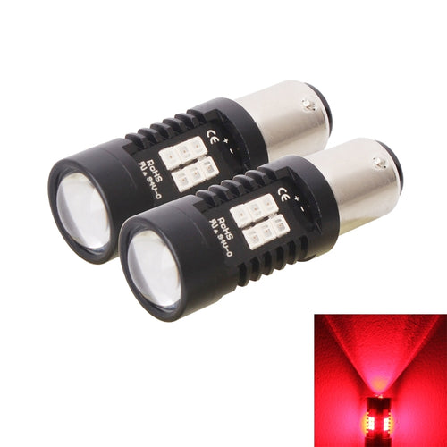 2 ชิ้น 10.5 วัตต์ 1157-2835-21smd สีแดง LED รถ ไฟเบรกไฟท้ายหลอดไฟ DC 12-24 โวลต์, 1157