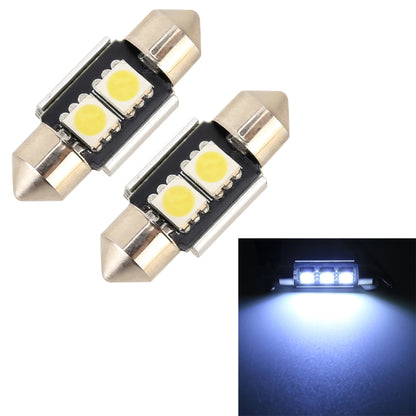 10 ชิ้น 31 มม. DC12V / 1.7W / 7000K / 70LM 2LEDs SMD-5050 โคมไฟอ่านหนังสือในรถยนต์, 31mm, 2LEDs SMD-5050