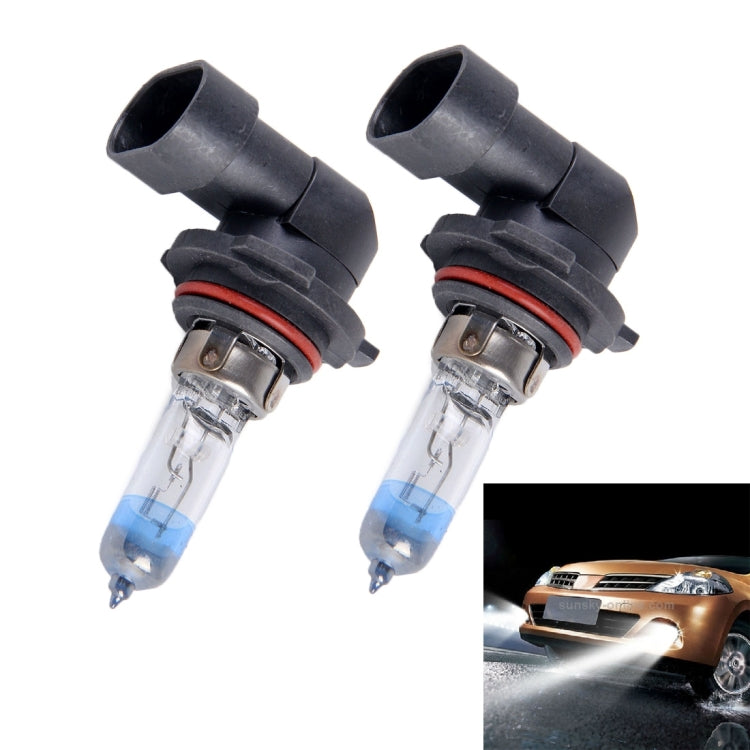 2 ชิ้น 9006 หลอดไฟหน้าฮาโลเจน 12V 55W 1700 LM 4300K แสงสีขาวอุ่น, 9006