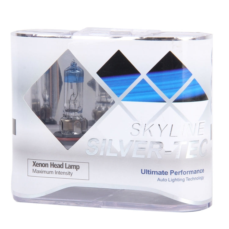 2 ชิ้น 9006 หลอดไฟหน้าฮาโลเจน 12V 55W 1700 LM 4300K แสงสีขาวอุ่น, 9006
