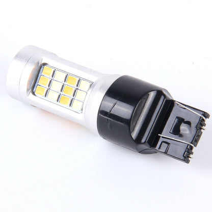 2 ชิ้น T20/7443-42LED 20W 21*2835W+21*2835Y ไฟเลี้ยวสีขาว + เหลืองพร้อม Len.กระแสตรง 12-24V, T20