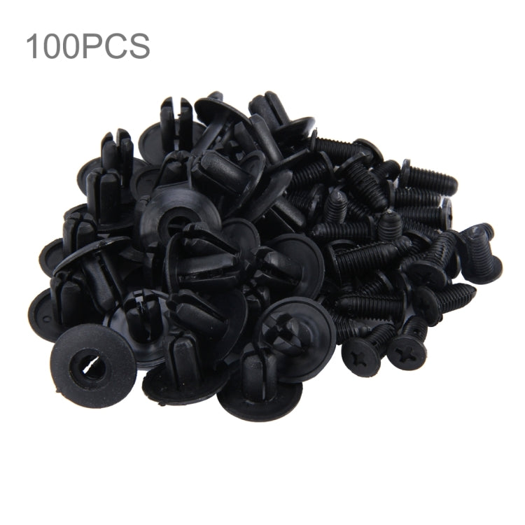 100 PCS Hole พลาสติก Rivets Fastener Push คลิป