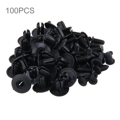 100 PCS Hole พลาสติก Rivets Fastener Push คลิป