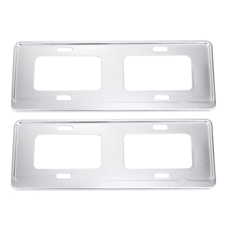 2 ชิ้นป้ายทะเบียนรถยนต์แมกนีเซียมอัลลอยด์ยึดกรอบยึดยืนเมา (สีเงิน), Magnesium Alloy Bracket