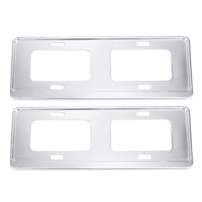 2 ชิ้นป้ายทะเบียนรถยนต์แมกนีเซียมอัลลอยด์ยึดกรอบยึดยืนเมา (สีเงิน), Magnesium Alloy Bracket