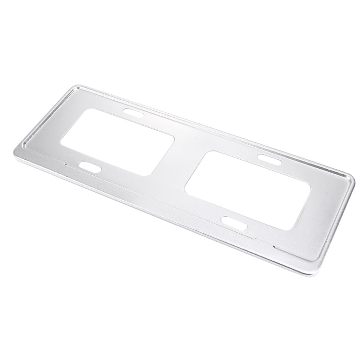 2 ชิ้นป้ายทะเบียนรถยนต์แมกนีเซียมอัลลอยด์ยึดกรอบยึดยืนเมา (สีเงิน), Magnesium Alloy Bracket