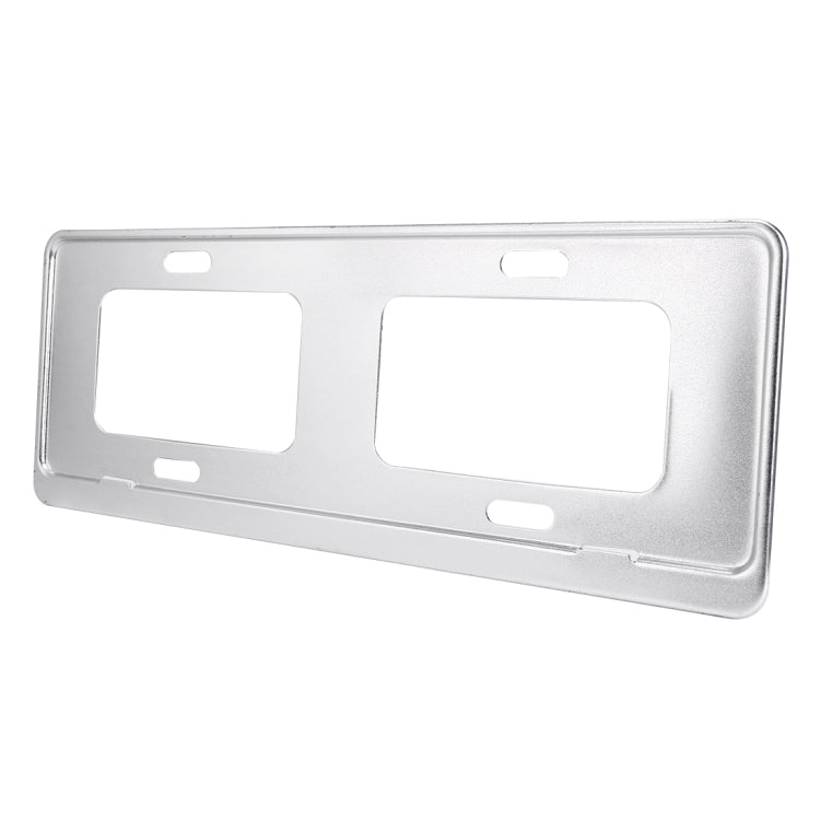 2 ชิ้นป้ายทะเบียนรถยนต์แมกนีเซียมอัลลอยด์ยึดกรอบยึดยืนเมา (สีเงิน), Magnesium Alloy Bracket